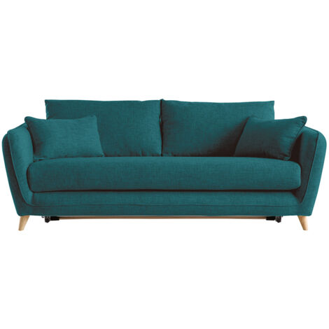 Divano scandinavo 3 posti grigio chiaro screziato CREEP