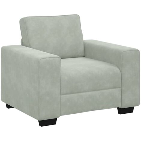 Divano Sedia Grigio Chiaro 60 cm Velluto vidaXL 526734