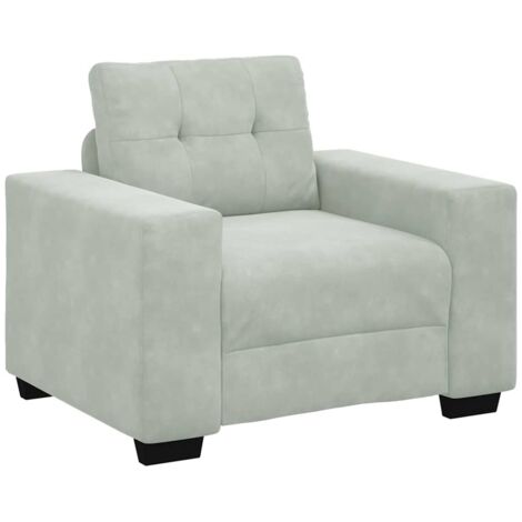 Divano Sedia Grigio Chiaro 60 cm Velluto vidaXL 630528