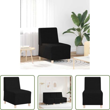 Divano senza braccioli -  Divano componibile senza braccioli nero 55 cm in tessuto