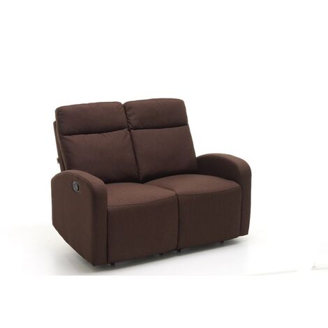 Divano SHELL 2 Posti in tessuto marrone mod. M0691-09 misura 132x93xH101 cm