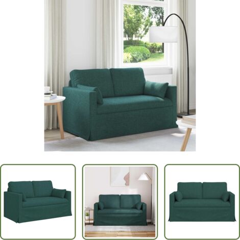 Divano verde scuro -  Divano Verde Scuro 139 x 78 x 80 cm Tessuto