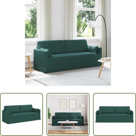 Divano verde scuro -  Divano Verde Scuro 198 x 78 x 80 cm Tessuto