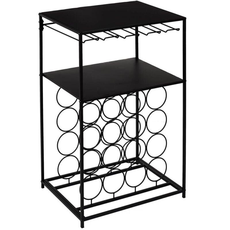 Altobuy - diven - Desserte Porte-Bouteilles Métallique Noire