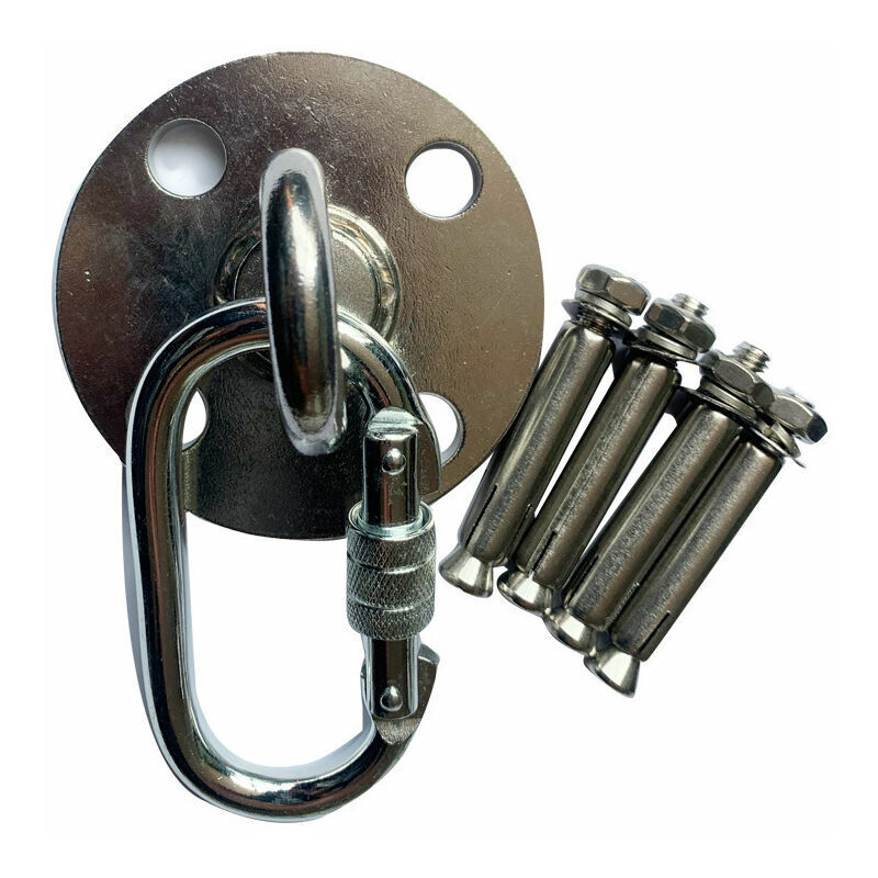 Divers type de fixation Crochet De Plafond, Acier Inoxydable Lourds Crochets de Suspension, 4 Vis de Fixation pour Béton Bois Ensembles, Yoga, hamac,