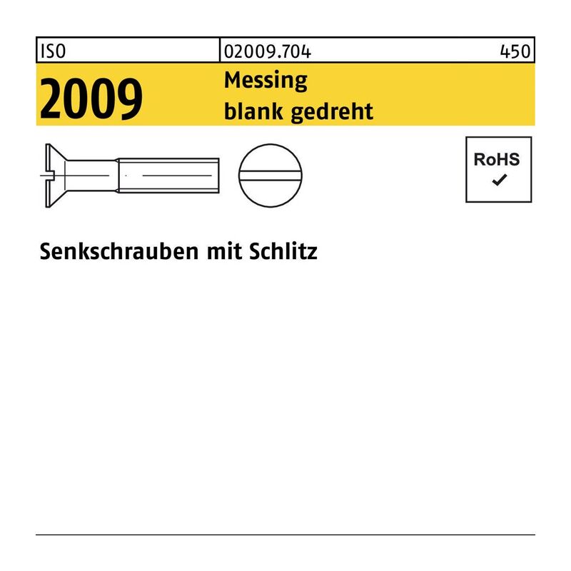 020097040016004 Senkschraube iso 2009 m.Schlitz m 1,6 x 4 Messing blank gedreht | 04051426685759 020097040016004 Senkschraube iso 2009 m.Schlitz m 1,6 x 4 Messing blank gedreht | 04051426685759