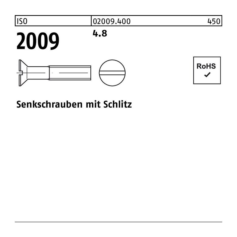 020094000120040 Senkschraube iso 2009 m.Schlitz m 12 x 40 4.8 | 04051426675569