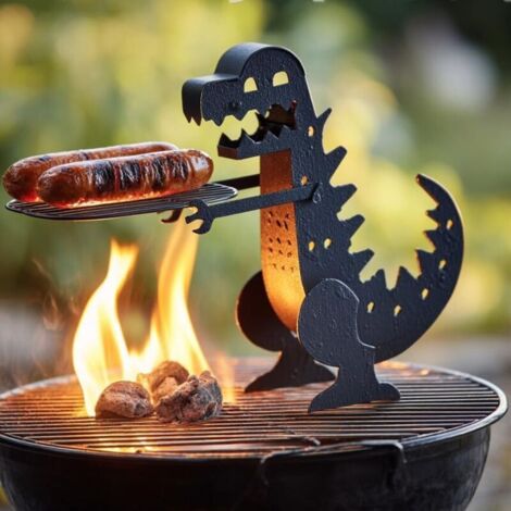 Divertente chiosco per hot dog - Rotolo per hot dog a forma di dinosauro - Strumento ideale per barbecue, picnic, campeggio e feste.