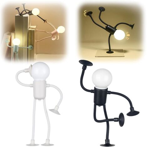 Divertida lámpara nocturna deportiva que cambia de forma, lámparas nocturnas con formas personalizables, bombilla adorable para el hogar, lámpara de escritorio plegable con ventosa, adornos antiestrés
