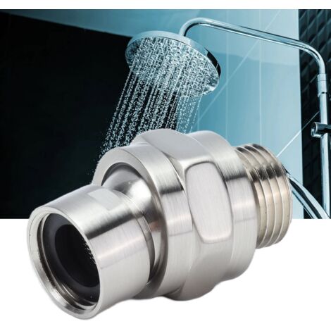 [Divertisseur Douche] [Robinet Divertisseur Douche] [G1/2] Robinet de Déviation pour Douche en Cuivre et Inox, Chrome, 1/2 Inch, Gris, 1 Pièce