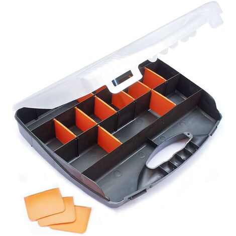 Neilsen - 15 Compartment Box Storage Tool Organiser Case Screw Nail Nut Bolt Craft
