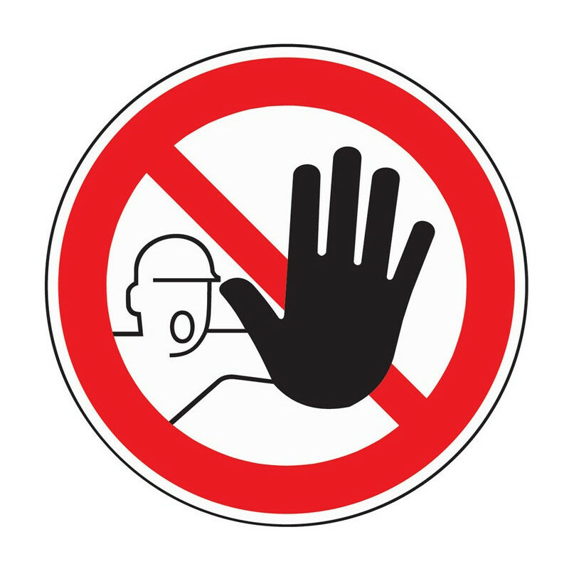 Image of Segnale di divieto di accesso per cartello in plastica D200mm vietato rosso / nero