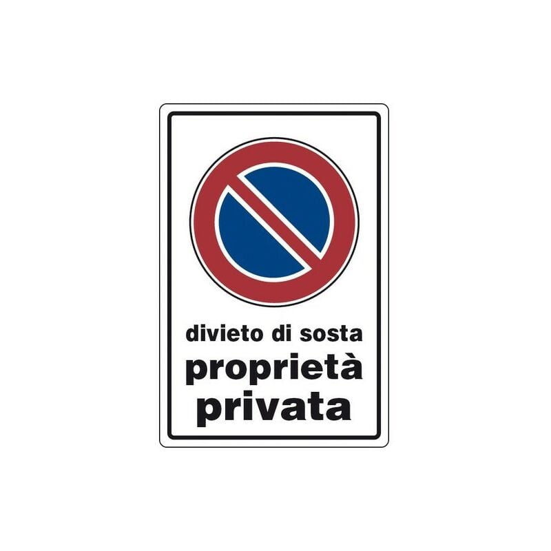 Image of Divieto di sosta proprieta' privata segnaletica linea privata Plastica 30X20