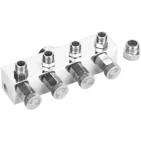 Diviseur de Boyau d'Air Multifonction en Aluminium Réglable pour Aérographe - Accessoires de Raccordement