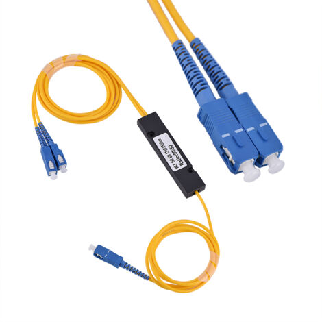 Diviseur de Fibre Optique Monomode SC 1 à 2 avec Connecteurs SC SC