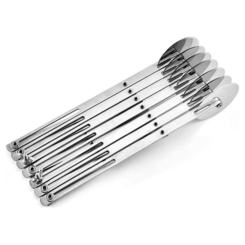 Diviseur de gâteau de coupe-pâte, roues de pâtisserie réglables de 7 roues d'acier inoxydable, acier inoxydable multifonctionnel