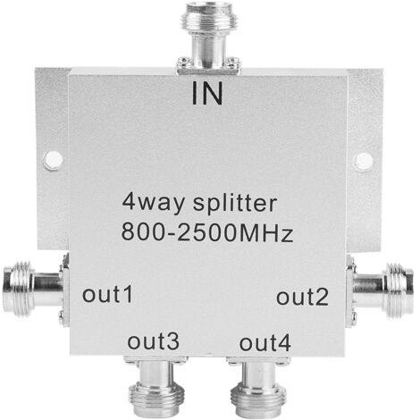 Diviseur de Puissance 4 Voies 800-2500MHz N Type pour Répéteur Mobile Amplificateur Signal