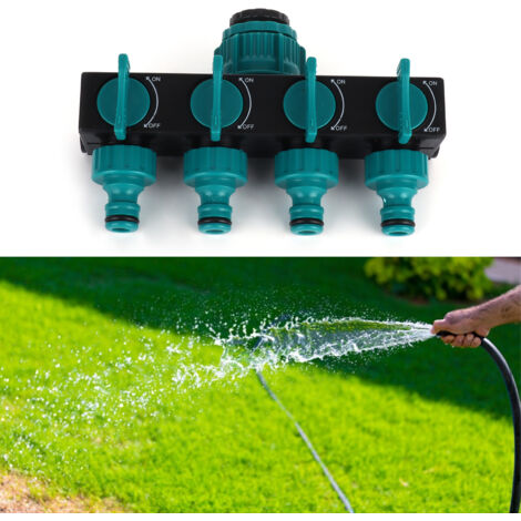 [Diviseur de robinet] + [4 voies] + [ABS] + Distributeur de tuyau pour jardin et irrigation agricole