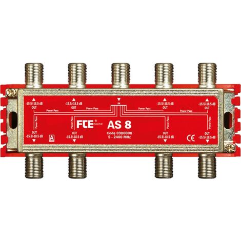 Diviseur TV FTE classe A terrestres et satellitaires 8 sorties 16 dB