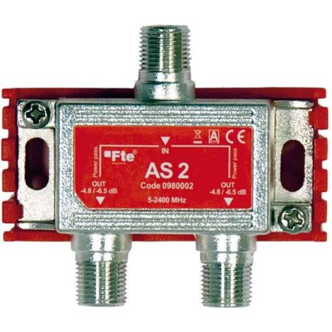Diviseur TV/SAT FTE à 2 Sorties Classe A 5-2400 MHz 4-6 dB AS2