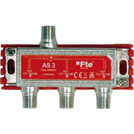 Diviseur TV/SAT FTE à 3 Sorties Classe A 5-2400 MHz 10,5 dB AS3