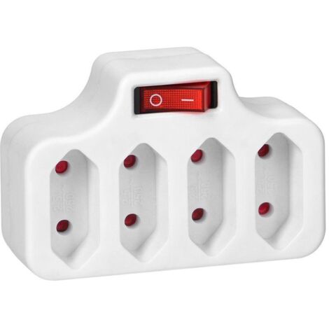 Divisor 4x2P con interruptor, blanco OR-AE-13255