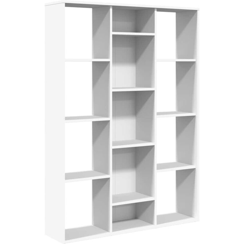 

vidaXL Divisor de espacios/estantería aglomerado blanco 100x24x140 cm - Blanco
