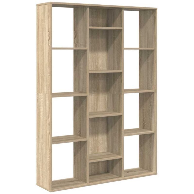 

vidaXL Divisor espacio/estantería aglomerado roble Sonoma 100x24x140cm - Marrón