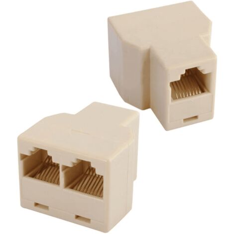 Divisor RJ45 - 2x RJ45 hembra  Blanco