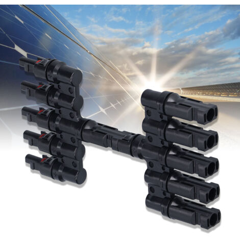 Divisor solar de 1 a 5 vías, resistente al agua IP67, enchufe/toma para módulos fotovoltaicos.