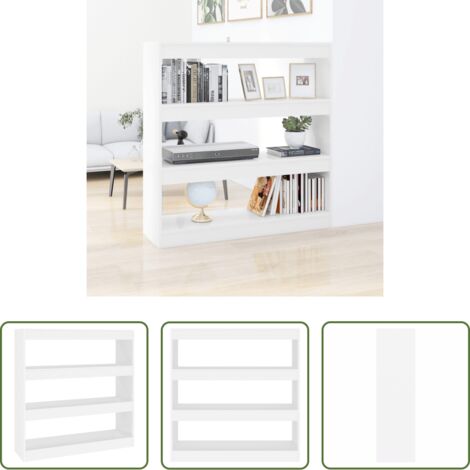 Divisore -  Libreria/Divisorio Bianco 100x30x103 cm