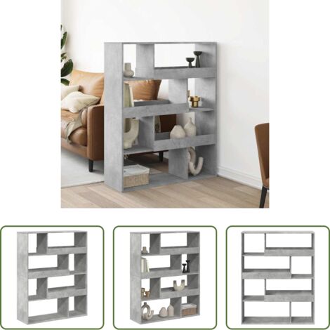 Divisore per ambienti -  Divisorio Stanza Grigio Cemento 100x33x125,5 cm in Truciolato