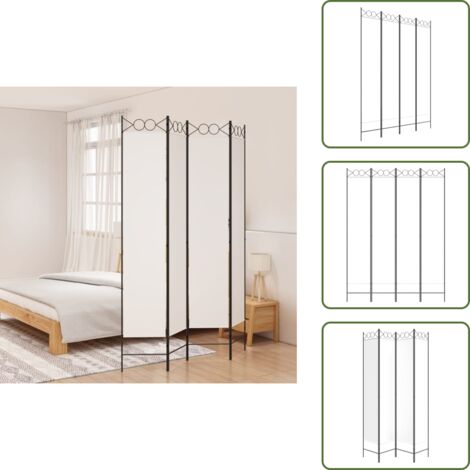 Divisore per camera da letto - vidaXL Divisorio a 4 Pannelli Bianco 160x220 cm Tessuto - Divisore per privacy