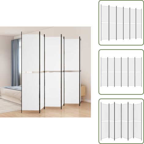 Divisore per camera da letto - vidaXL Divisorio a 4 Pannelli Bianco 300x220 cm Tessuto - Divisore per privacy