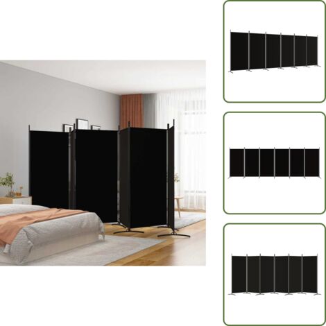 Divisore per camera da letto - vidaXL Divisorio a 6 Pannelli Nero 520x180 cm in Tessuto - Divisore per privacy