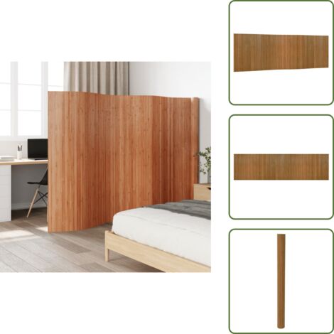 Divisore per stanze - vidaXL Divisorio Ambienti Marrone Larghezza 600 cm Altezza 165 cm in Bambù - Divisore per interni