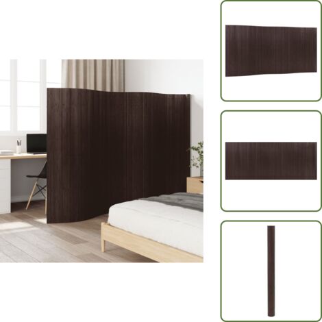 Divisore per stanze - vidaXL Divisorio Ambienti Marrone Scuro Larghezza 400 cm Altezza 165 cm in Bambù - Divisore per camera da letto