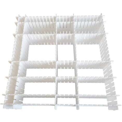 Divisores de cajón de 12 piezas, organizador ajustable para ropa interior, calcetines, maquillaje y artículos de oficina, color blanco