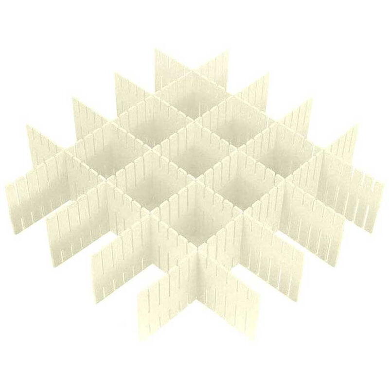 Image of Divisori per cassetti 6 Pezzi Organizer per Biancheria Indumenti da cassetto separatore ritagliabile Bianco