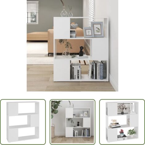 Divisoria -  Libreria/Divisorio Bianco 80x24x94 cm in Legno Multistrato