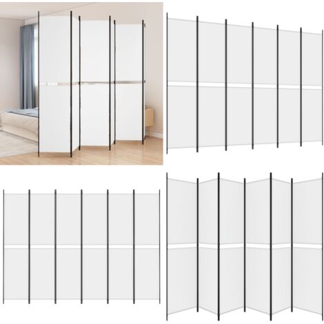 Divisorio a 4 Pannelli Bianco 300x220 cm Tessuto - Divisore a 4 pannelli - Divisore in tessuto
