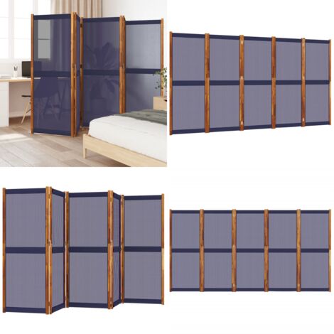 Divisorio a 5 Pannelli Blu Scuro 350x180 cm - Separazione interna - Separazione esterna
