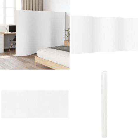 Divisorio Ambienti Bianco Larghezza 400 cm Altezza 165 cm in Bambù - Divisore per ambienti - Divisore in bambù