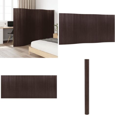 Divisorio Ambienti Marrone Scuro Larghezza 400 cm Altezza 165 cm in Bambù - Divisore per ambienti - Divisore in bambù