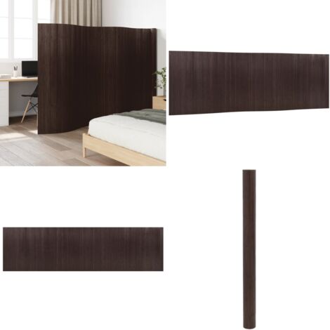 Divisorio Ambienti Marrone Scuro Larghezza 600 cm Altezza 165 cm in Bambù - Divisore per ambienti - Divisore in bambù