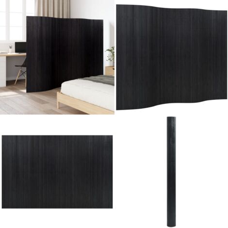 Divisorio Ambienti Nero Larghezza 250 cm Altezza 165 cm in Bambù - Divisore per ambienti - Divisore in bambù