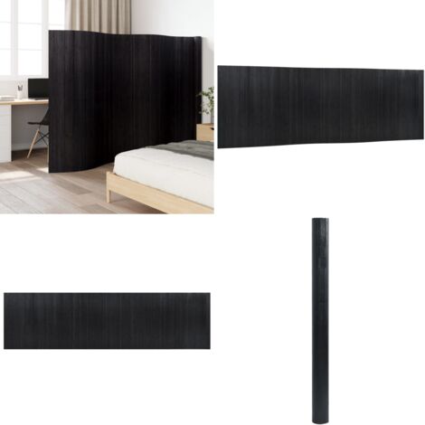 Divisorio Ambienti Nero Larghezza 600 cm Altezza 165 cm in Bambù - Divisore per ambienti - Divisore in bambù