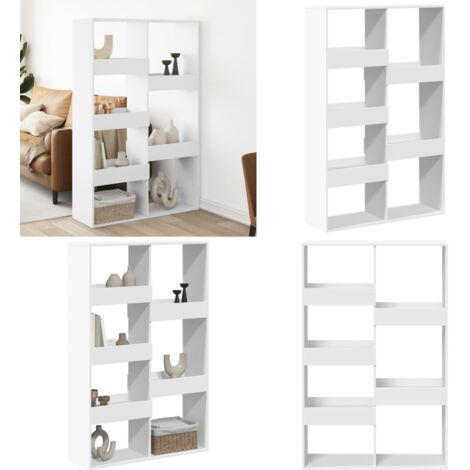 Divisorio Bianco 100x33x155,5 cm in Truciolato - Libreria - Scaffale
