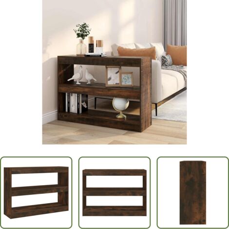 Divisorio in legno -  Libreria/Divisorio Rovere Fumo 100x30x72 cm