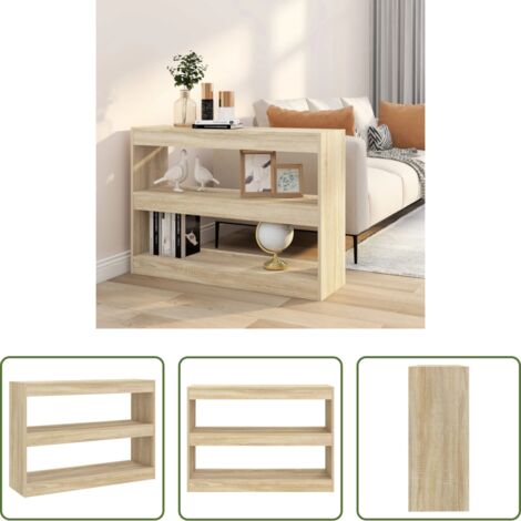 Divisorio in legno -  Libreria/Divisorio Rovere Sonoma 100x30x72 cm